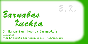 barnabas kuchta business card